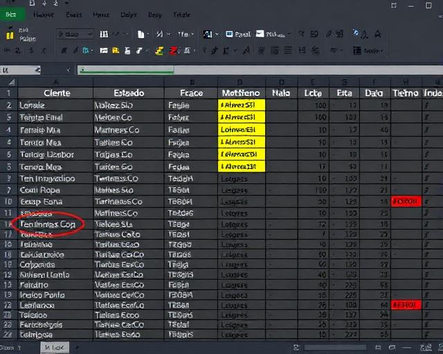 Hoja de cálculo Excel desordenada con datos duplicados y errores - ejemplo real de gestión sin CRM