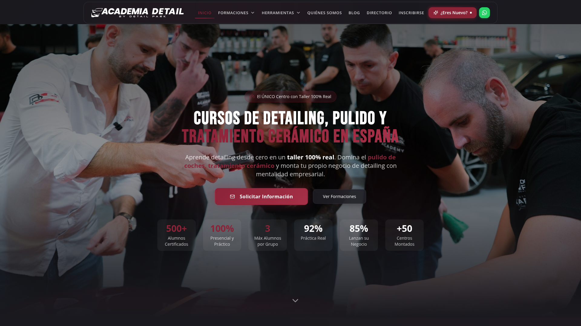 Academia Detail — Formación de detailing en España
